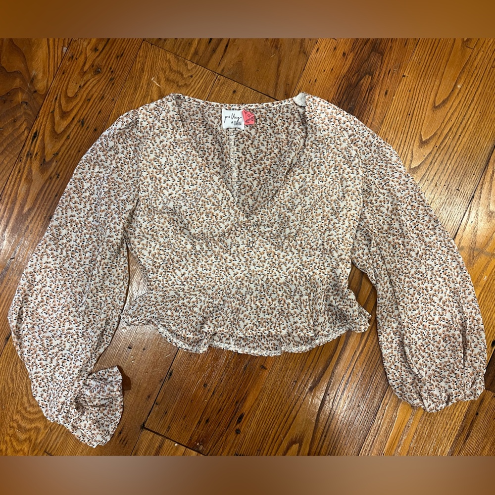 Princess Polly Floral Long Sleeve Top size XS/S